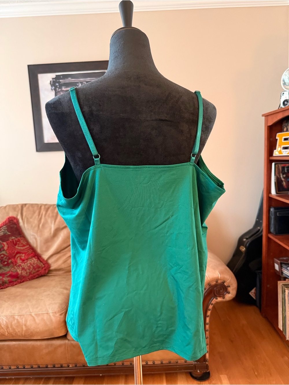 Coldwater Creek Emerald Green Camisole Tank with Adjustable Straps